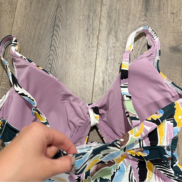 Birdsong Wanderlust Tie Front Underwire Bra Sized Tankini Top 32-DD/E US NWT - Picture 13 of 14